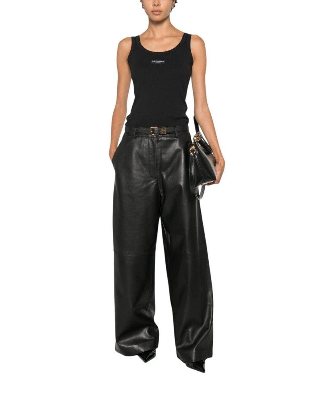 Dolce & Gabbana Black Round Neck Top