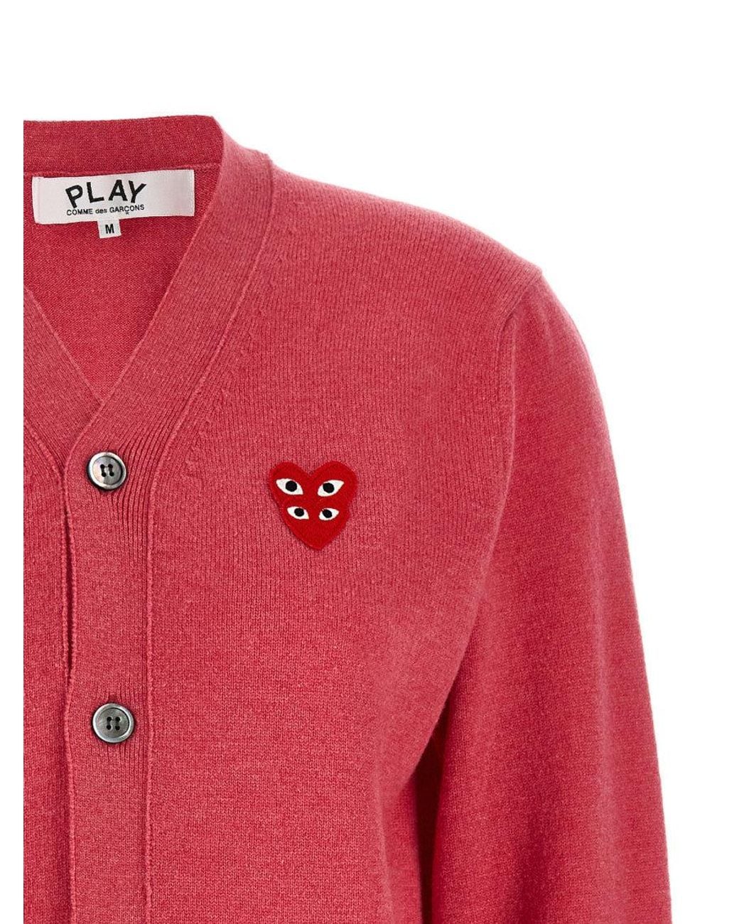 Comme des Garçons Embroidered V Neck Sweater