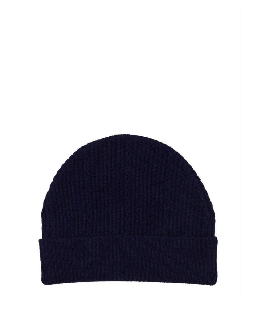 Etro Blue Logo Beanies Hat