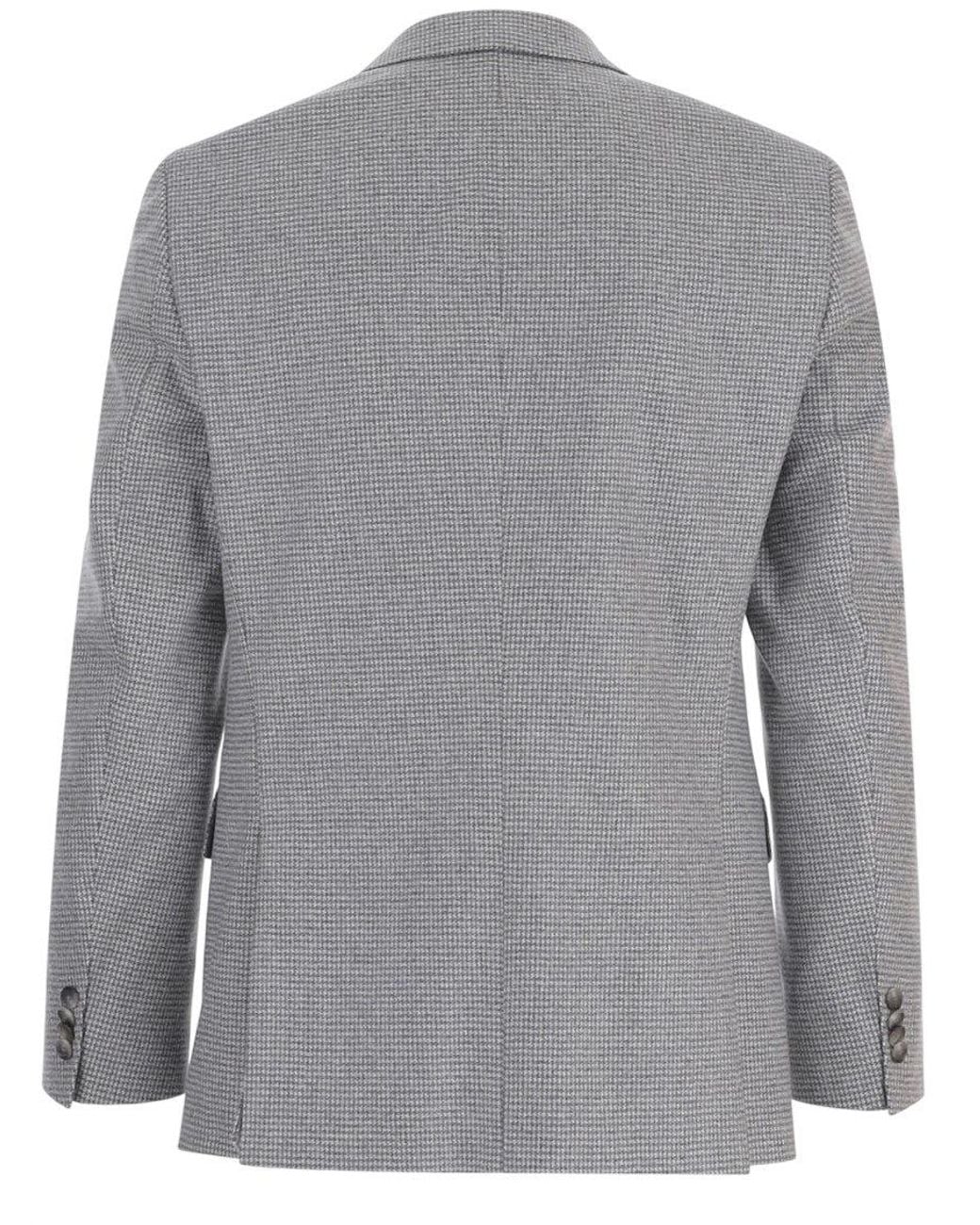 Boss Gray Slim Houndstooth Blazer for men