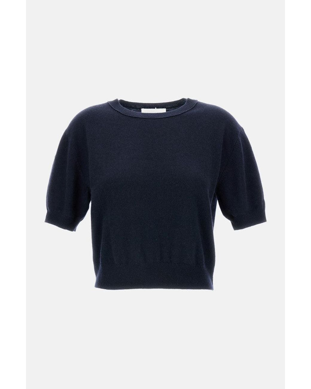 Lisa Yang Blue Dark Crewneck Sweater