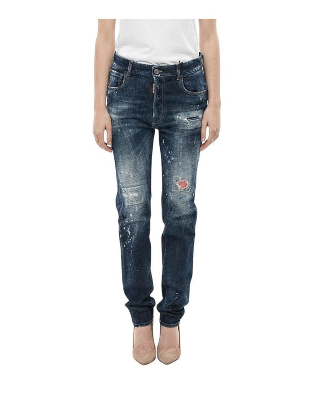 DSquared² Blue Regular Mid Rise Jeans