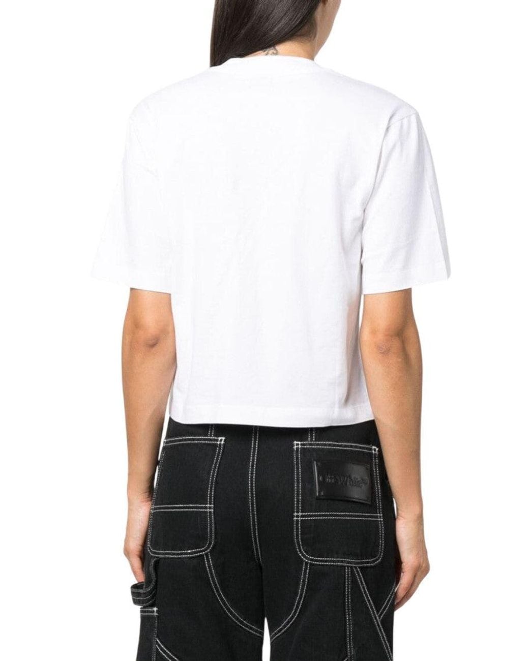 Off-White c/o Virgil Abloh White Graphic Crew Neck T-Shirt