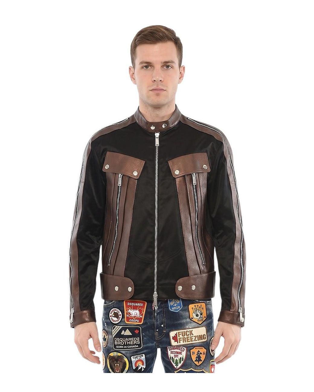 DSquared² Black Mandarin Collar Jacket for men