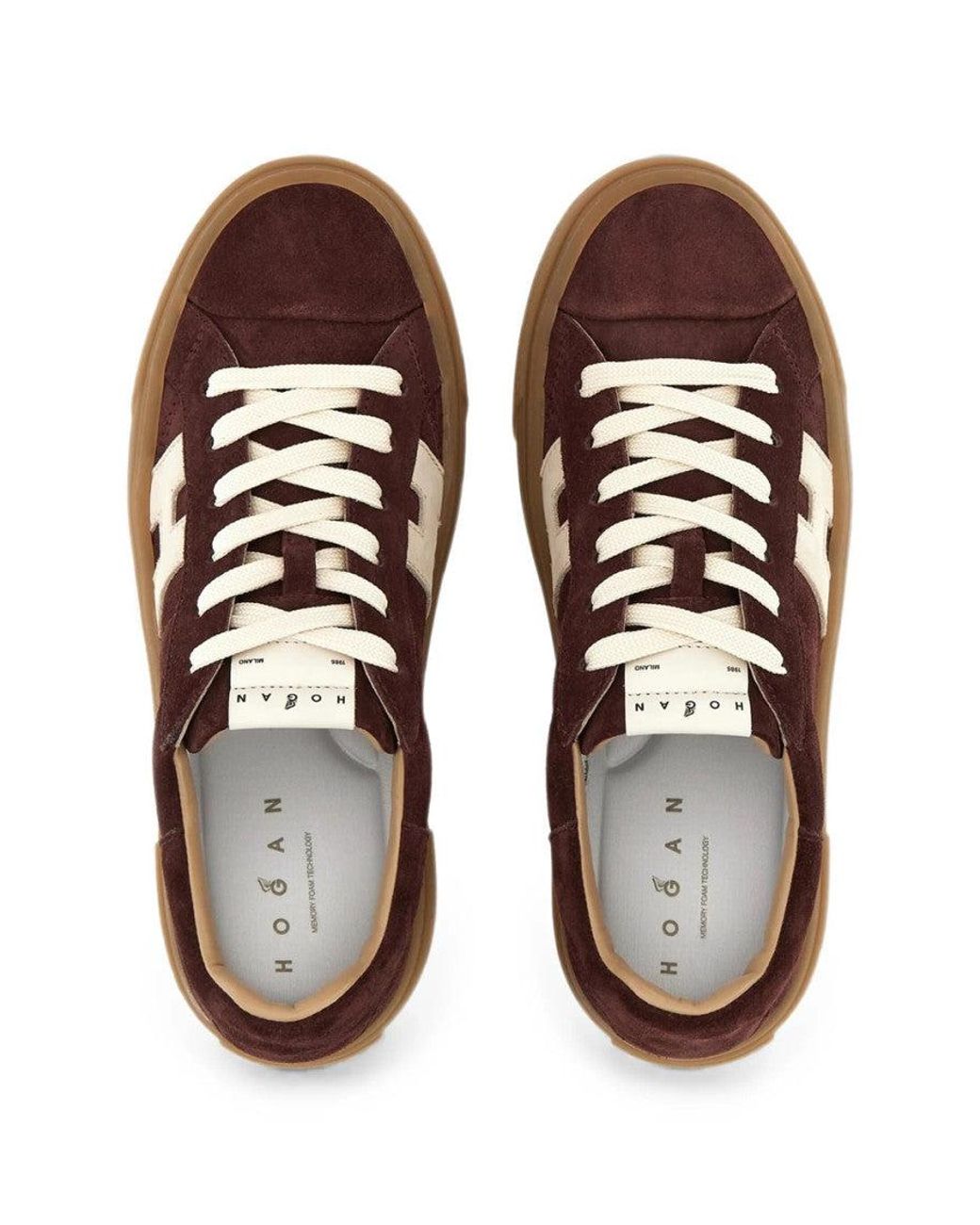 Hogan Brown Crosswind Suede Sneakers