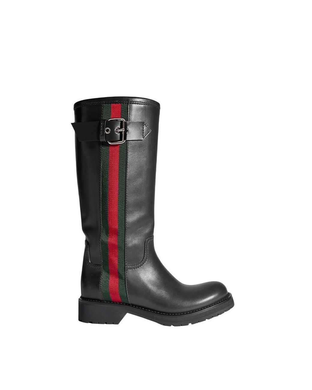 Gucci Black Stripes Web Boots