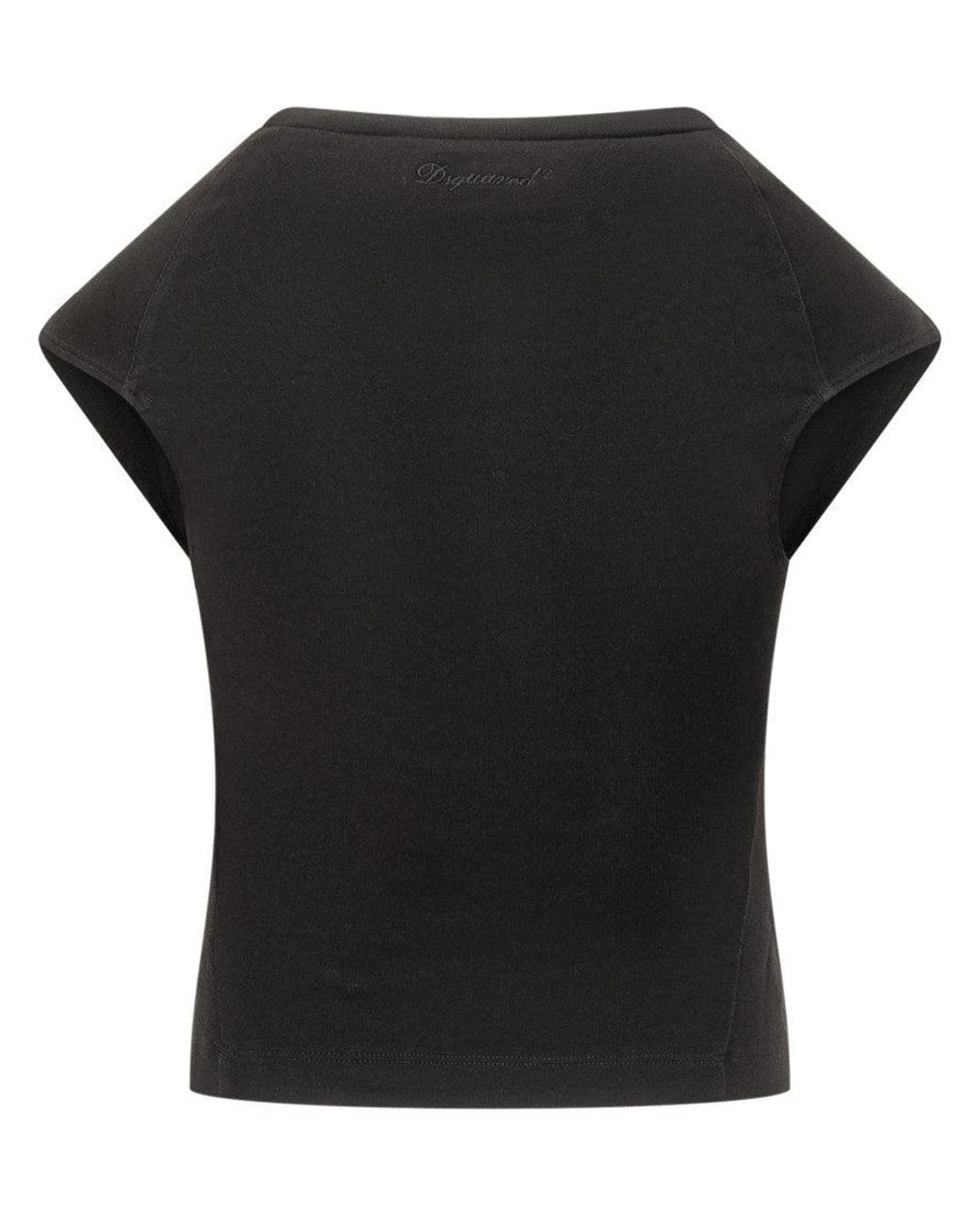 DSquared² Black Round Neck T-Shirt