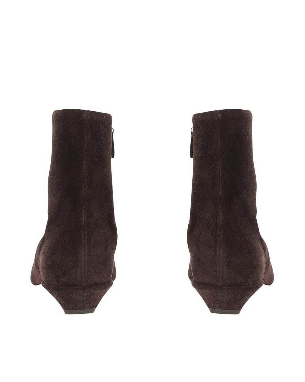 Paris Texas Brown Dark Suede Ankle Boots