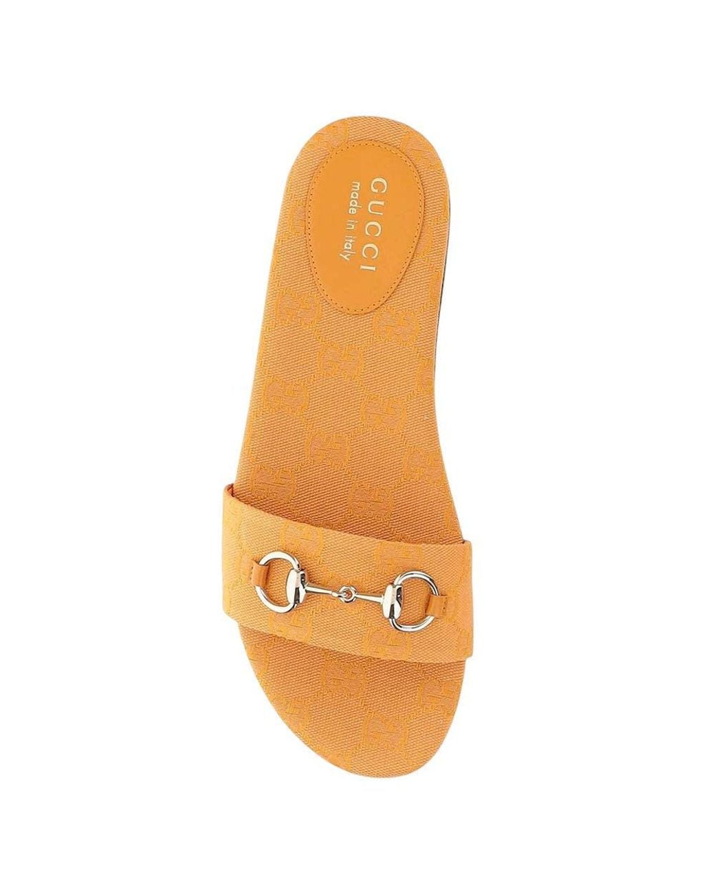 Gucci Orange Logo Flats