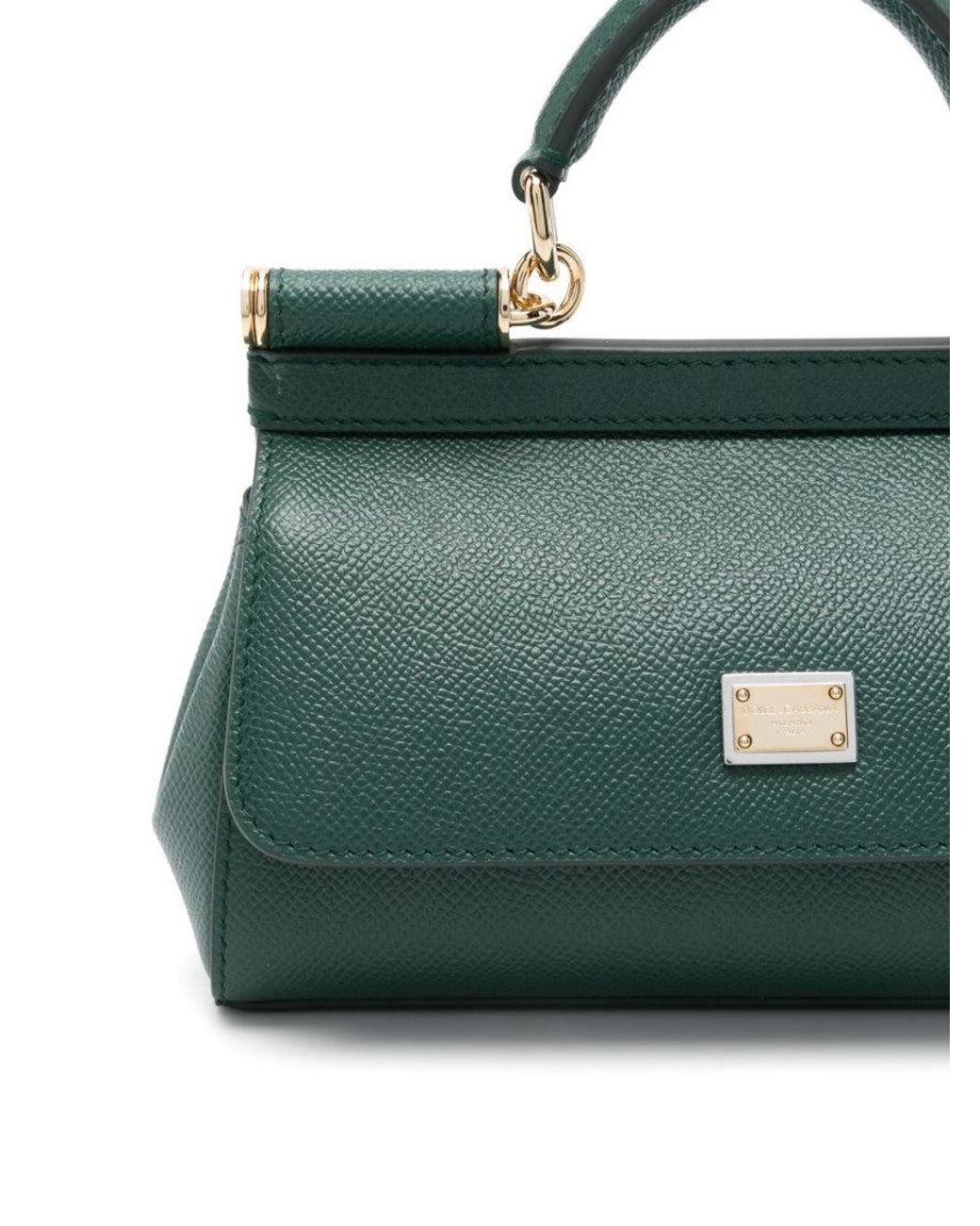 Dolce & Gabbana Green Sicily Small Satchel