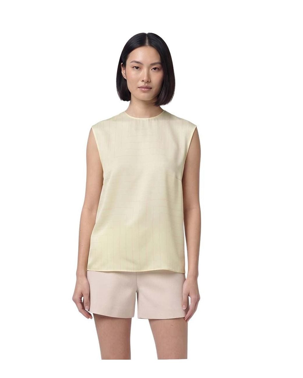 Stella McCartney Natural Stripes Crew Neck Top