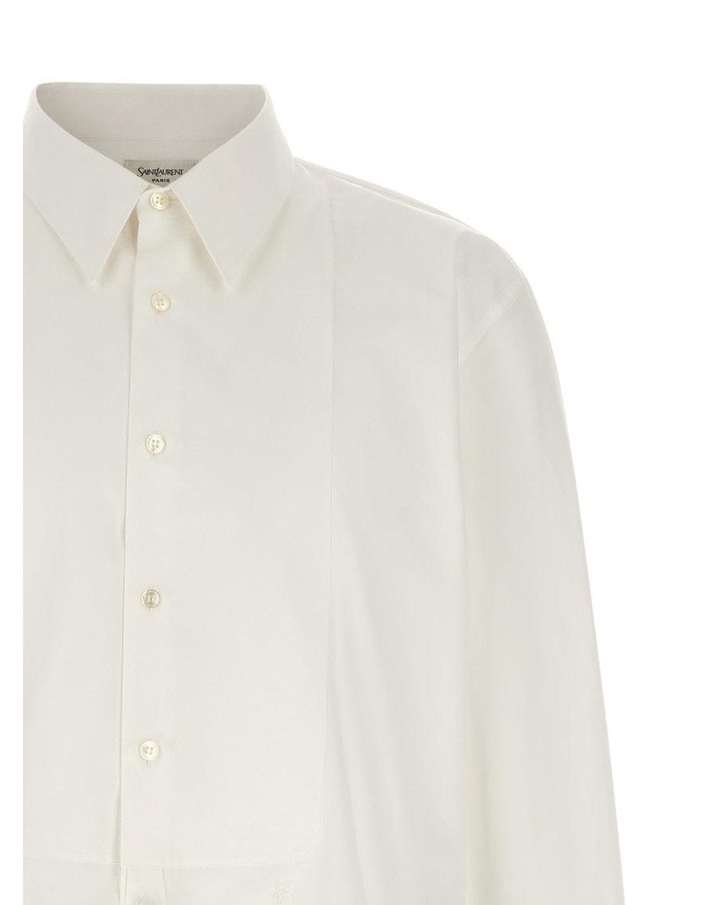 Saint Laurent White Regular Solid Shirt for men
