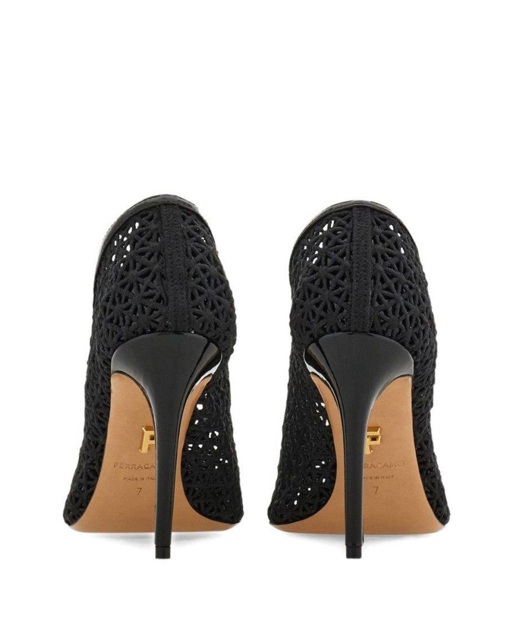 Ferragamo Black Slip-On Pumps