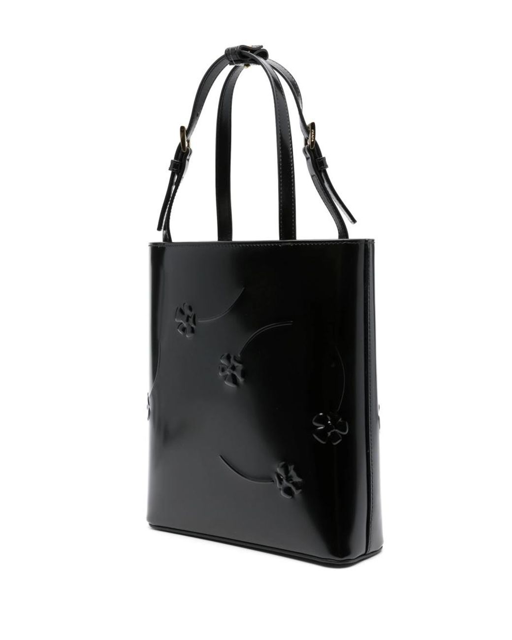 Prada Black Triangle Logo Mini Tote