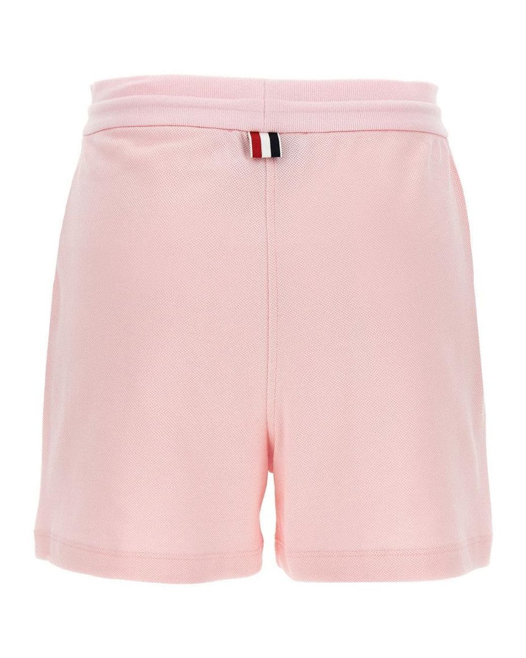 Thom Browne Pink Light Cotton Embroidered Activewear