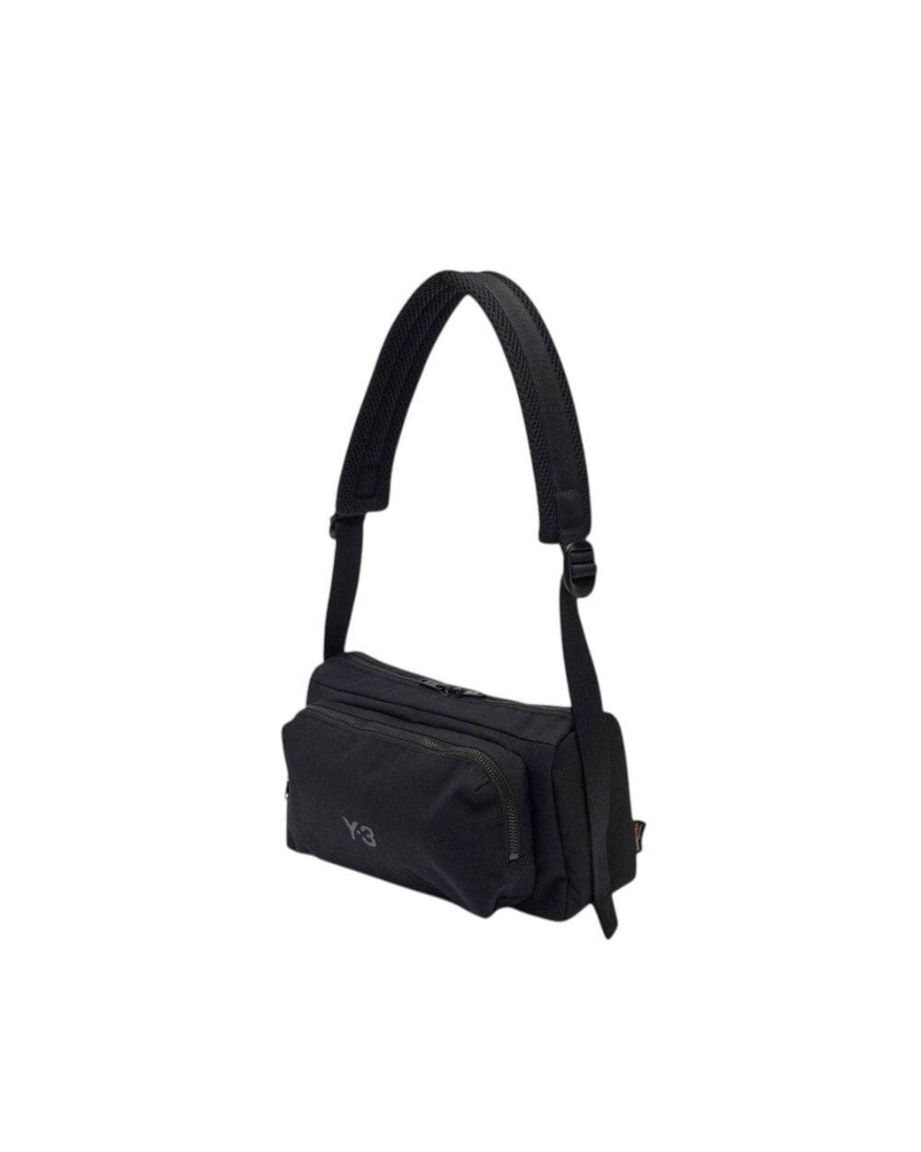 Y-3 Black Logo Crossbody Bag for men