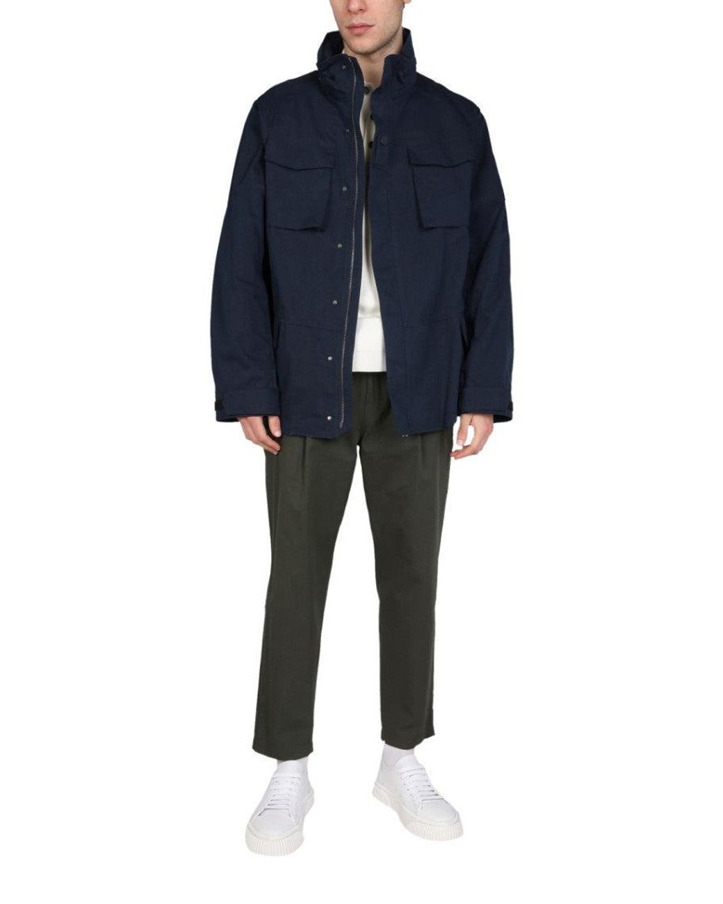 Lardini Blue Solid Jackets for men