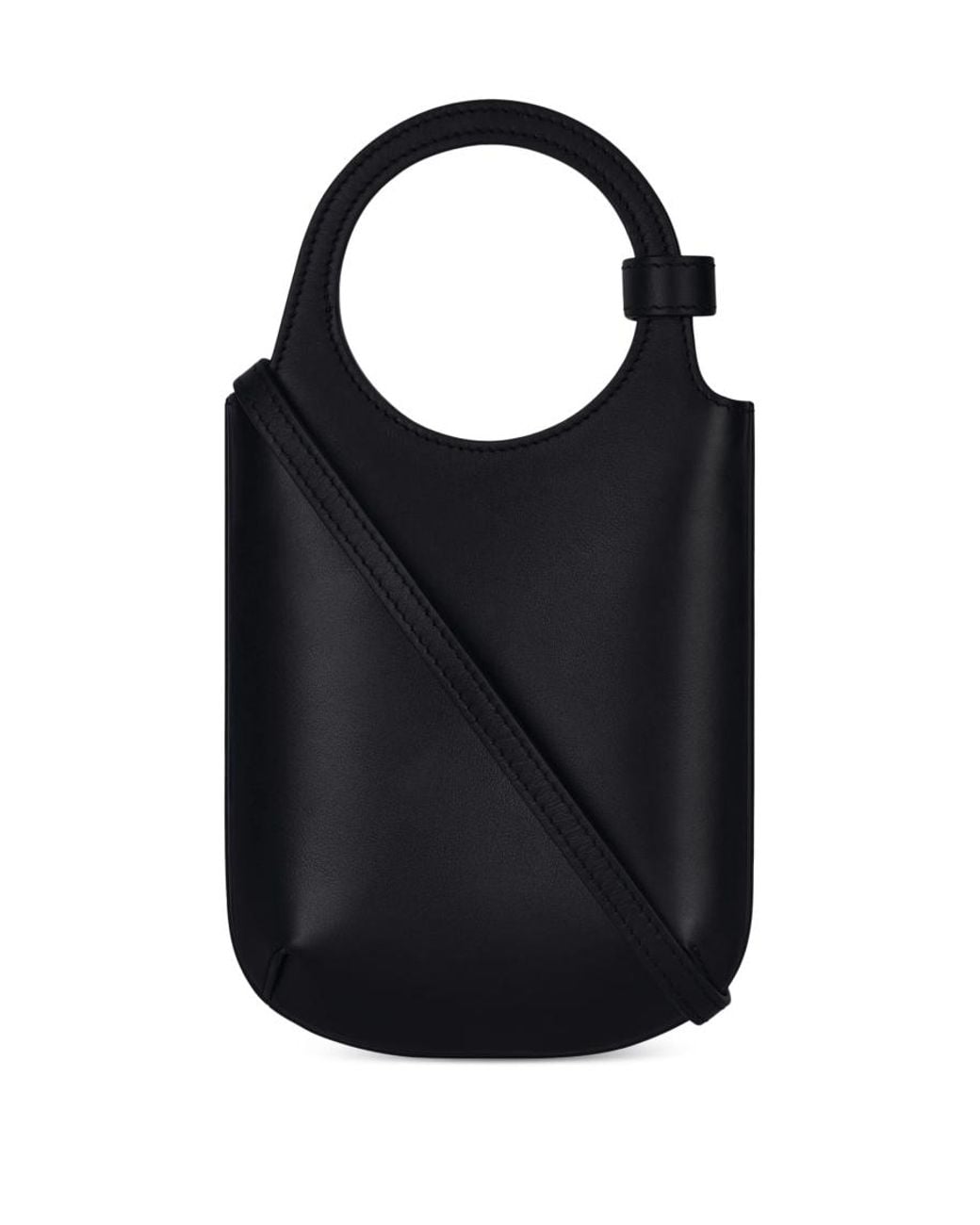 Courreges Black Slim Holy Crossbody Bag
