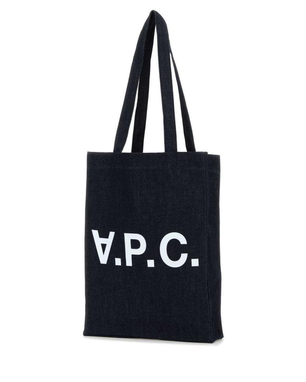 A.P.C. Black Denim Laure Tote Bag for men