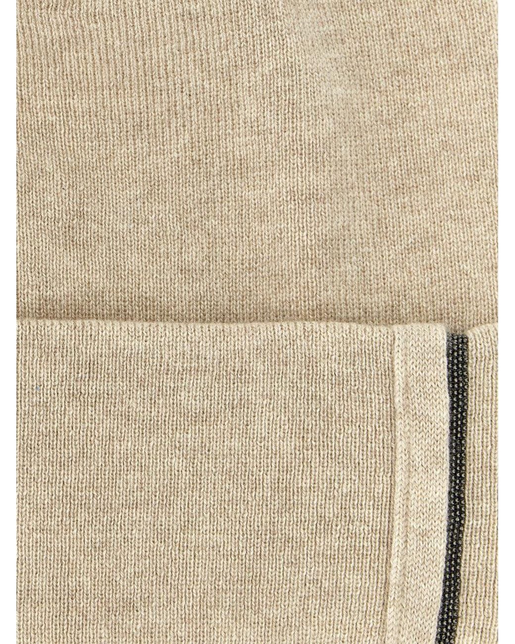 Brunello Cucinelli Natural 'Monile' Beanie