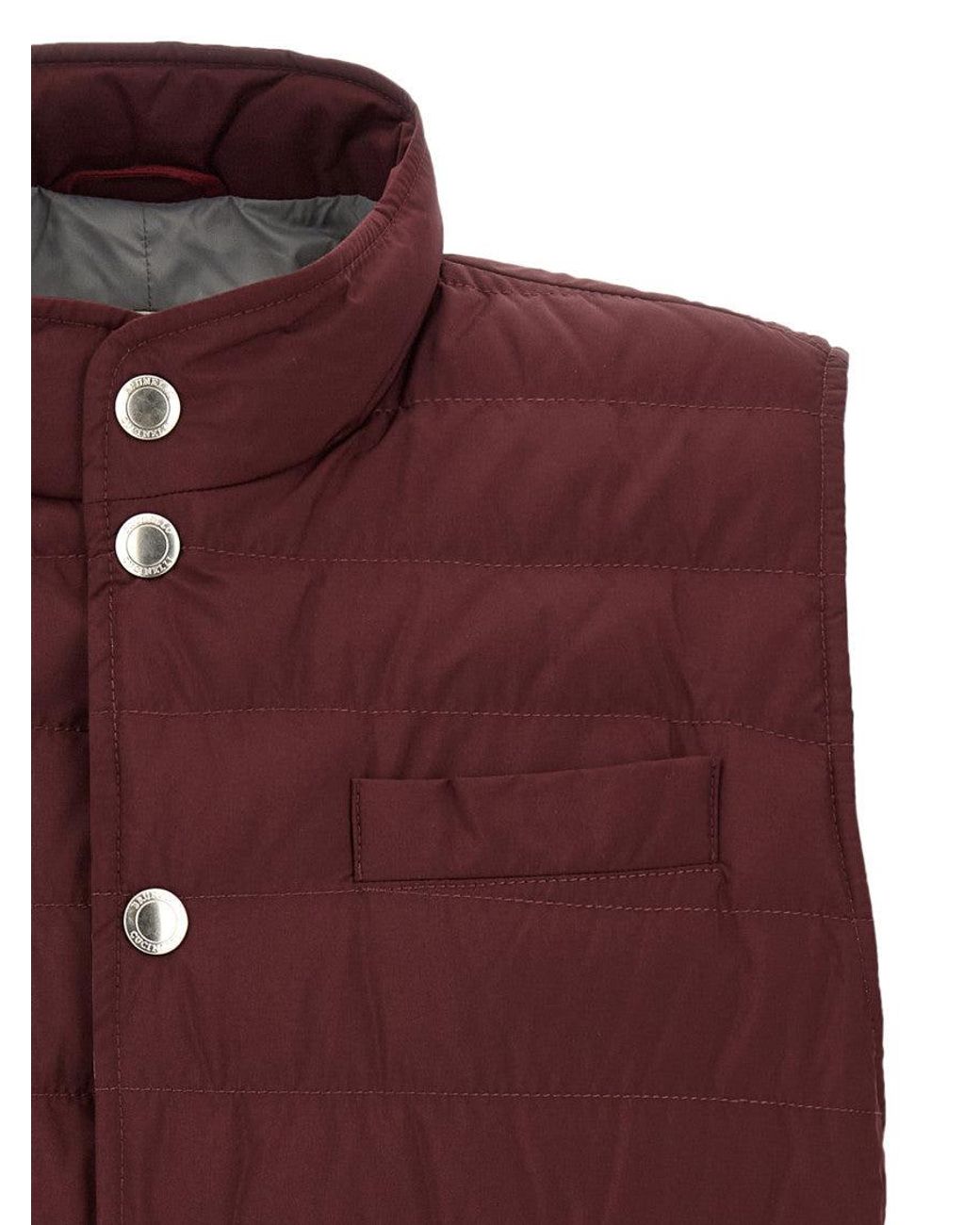 Brunello Cucinelli Purple Sleeveless Jacket for men