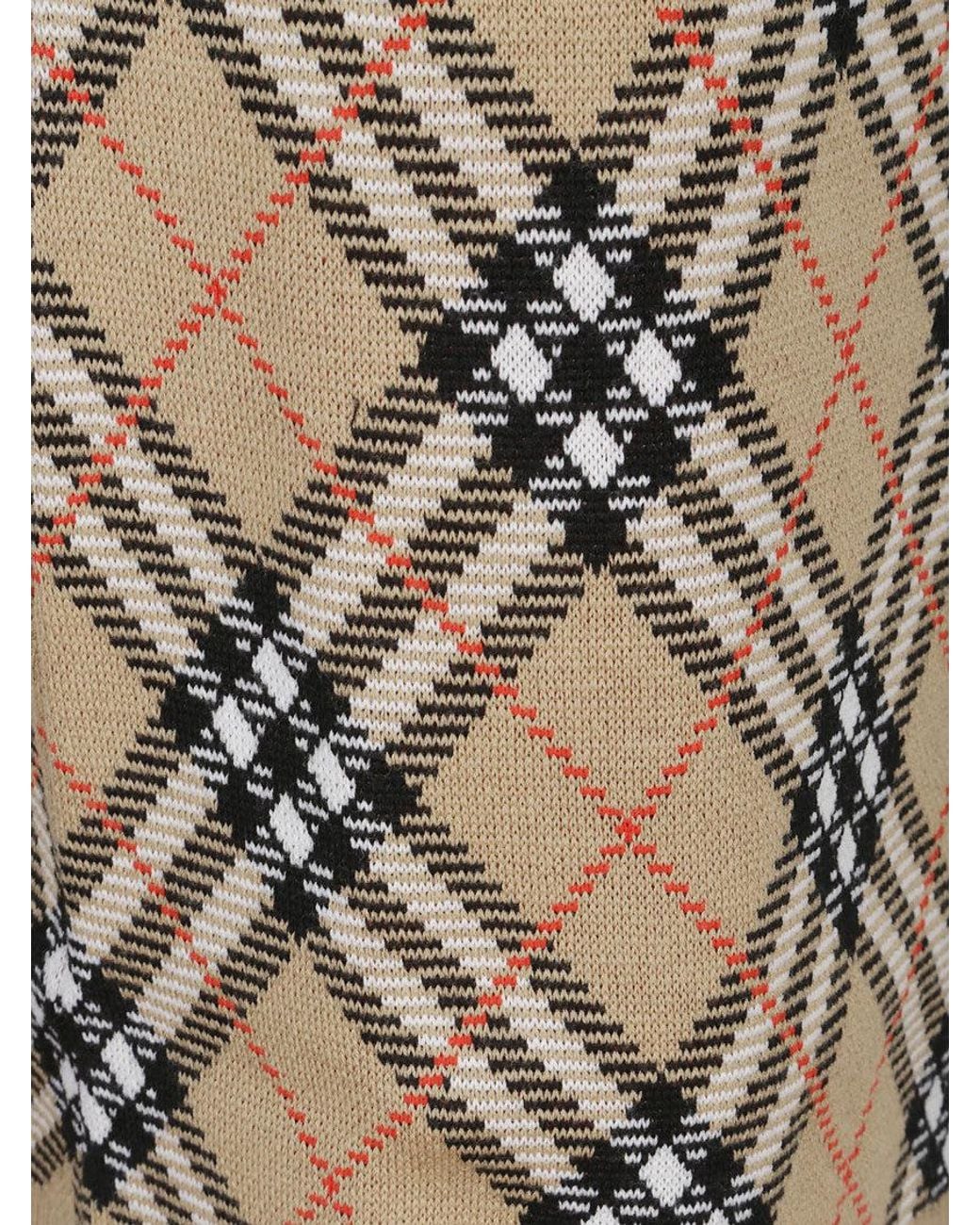 Burberry Brown Checked Mini Skirt