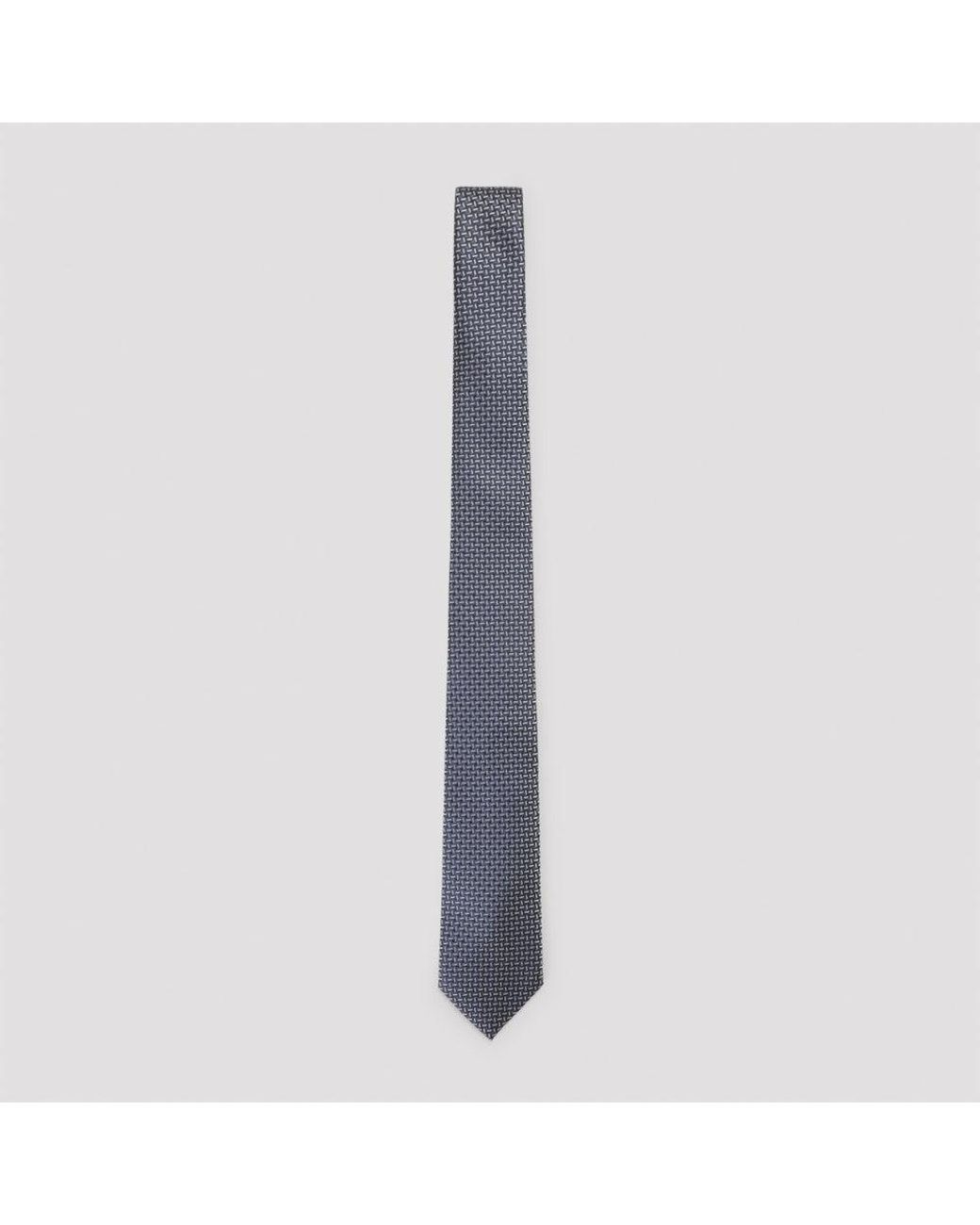 Brioni Blue Royal Flanel Silk Tie for men