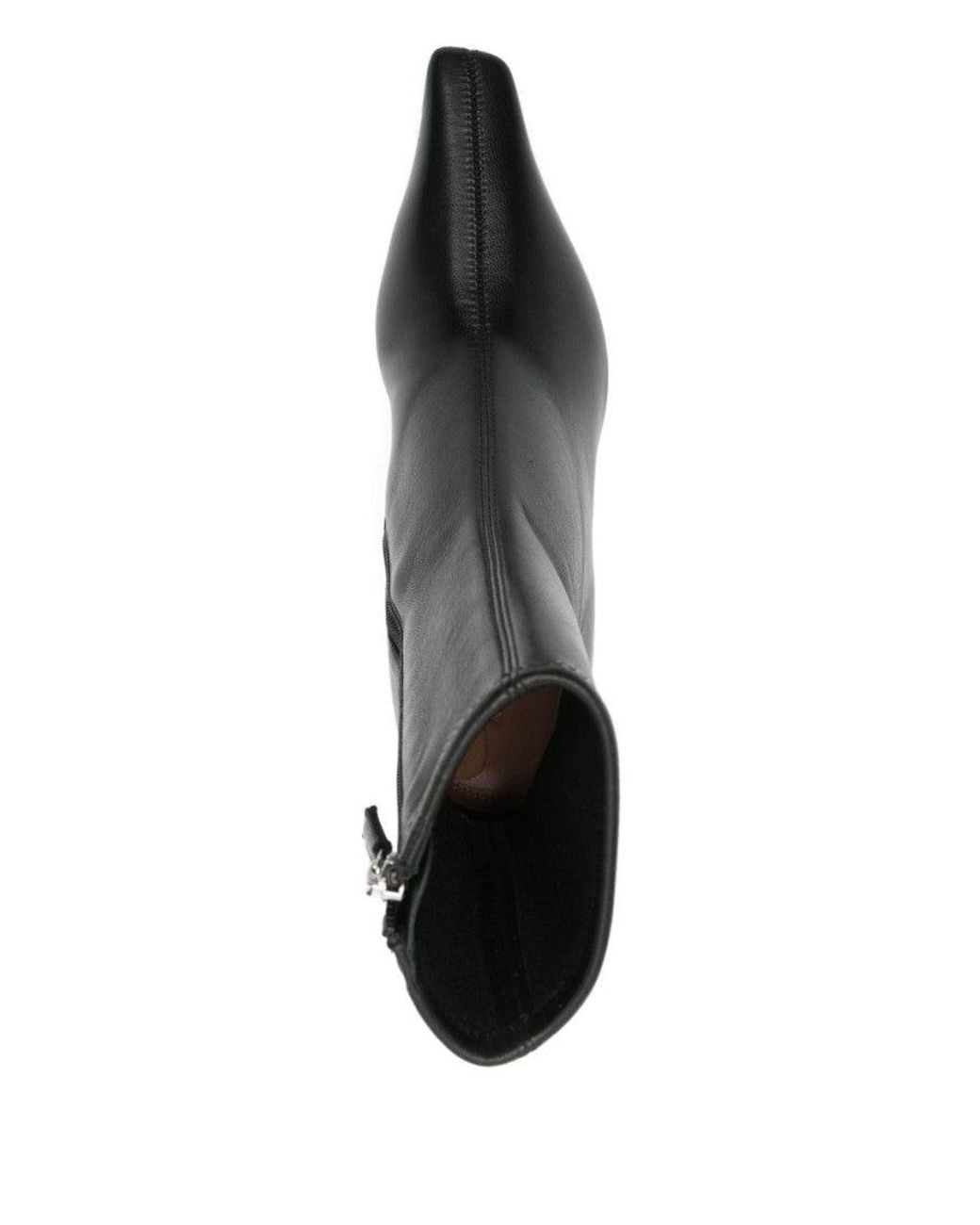 AMINA MUADDI Black Leather Boots