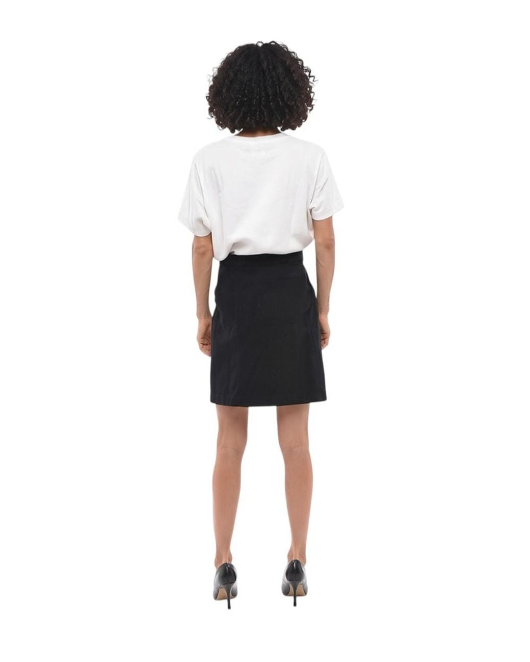 A.P.C. White Solid Above Knee Skirt