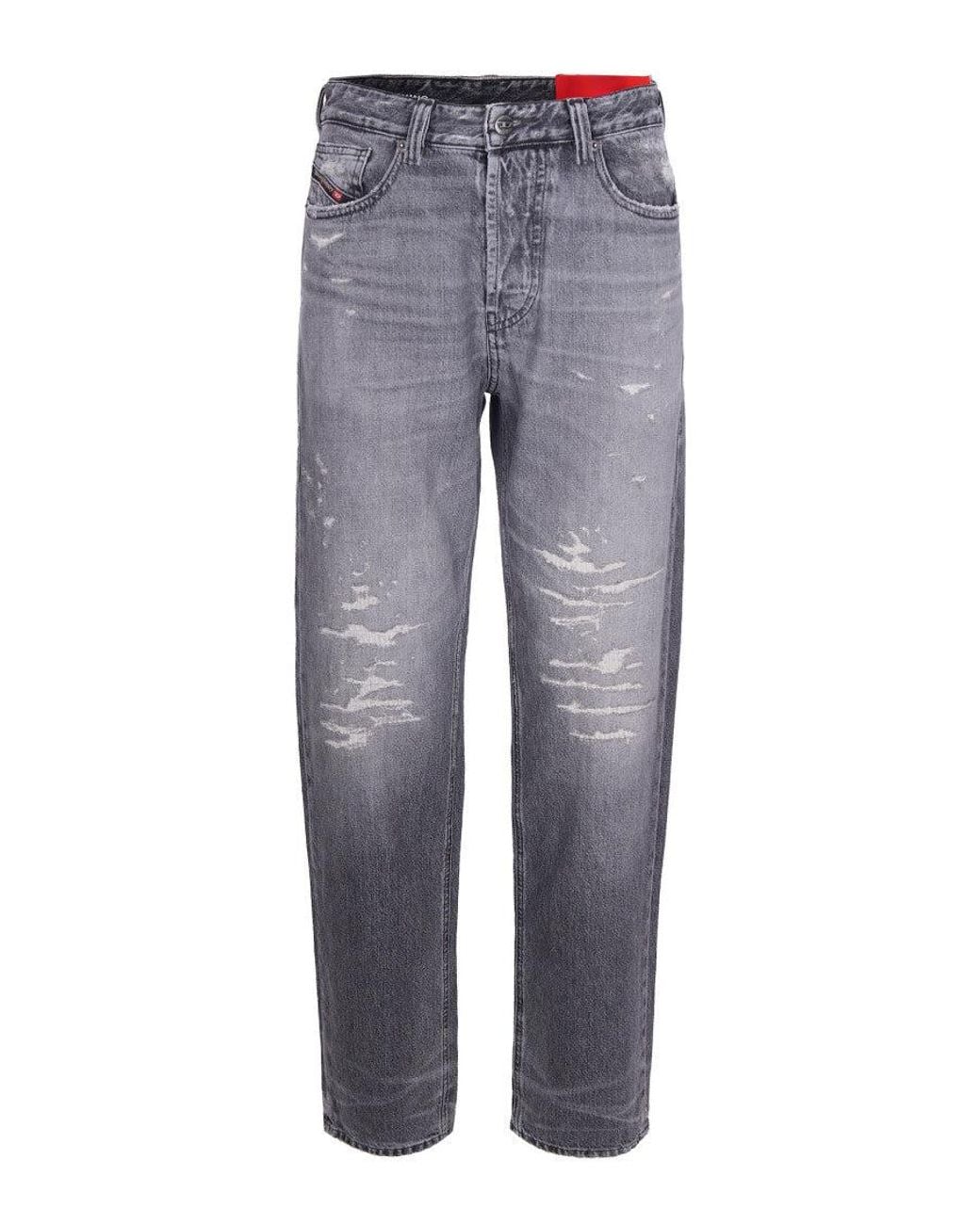 DIESEL Blue Loose Mid Rise Jeans