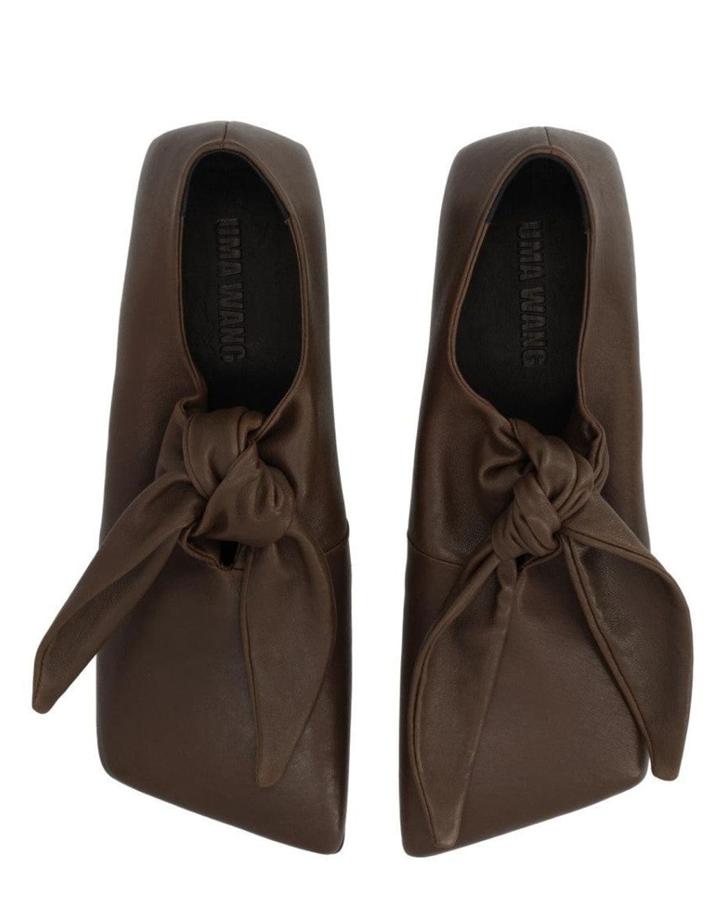 Uma Wang Brown Knot Leather Loafers