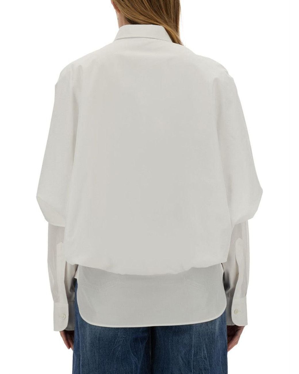 Stella McCartney Gray Oversized Solid Shirt
