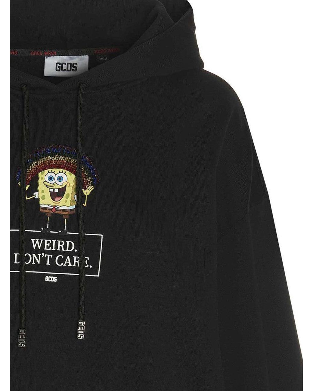 Gcds Black Don'T Care' Capsule Hoodie