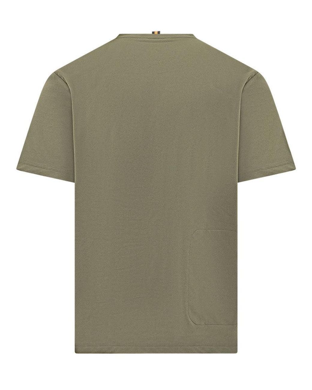 K-Way Green Crew Neck T-Shirt for men