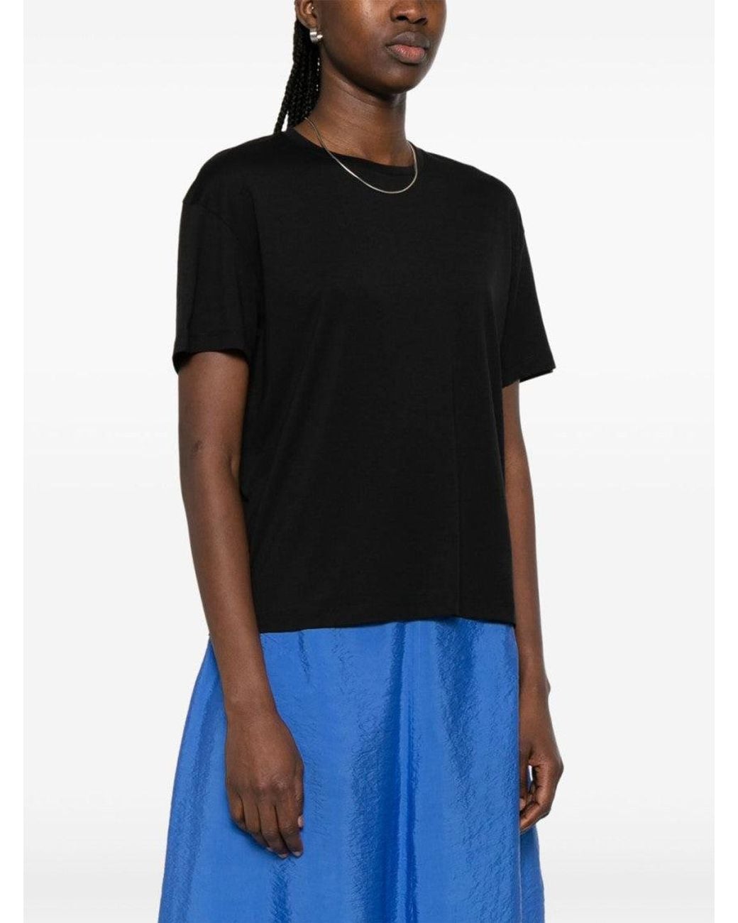 Totême Black Cotton Blend T-Shirt