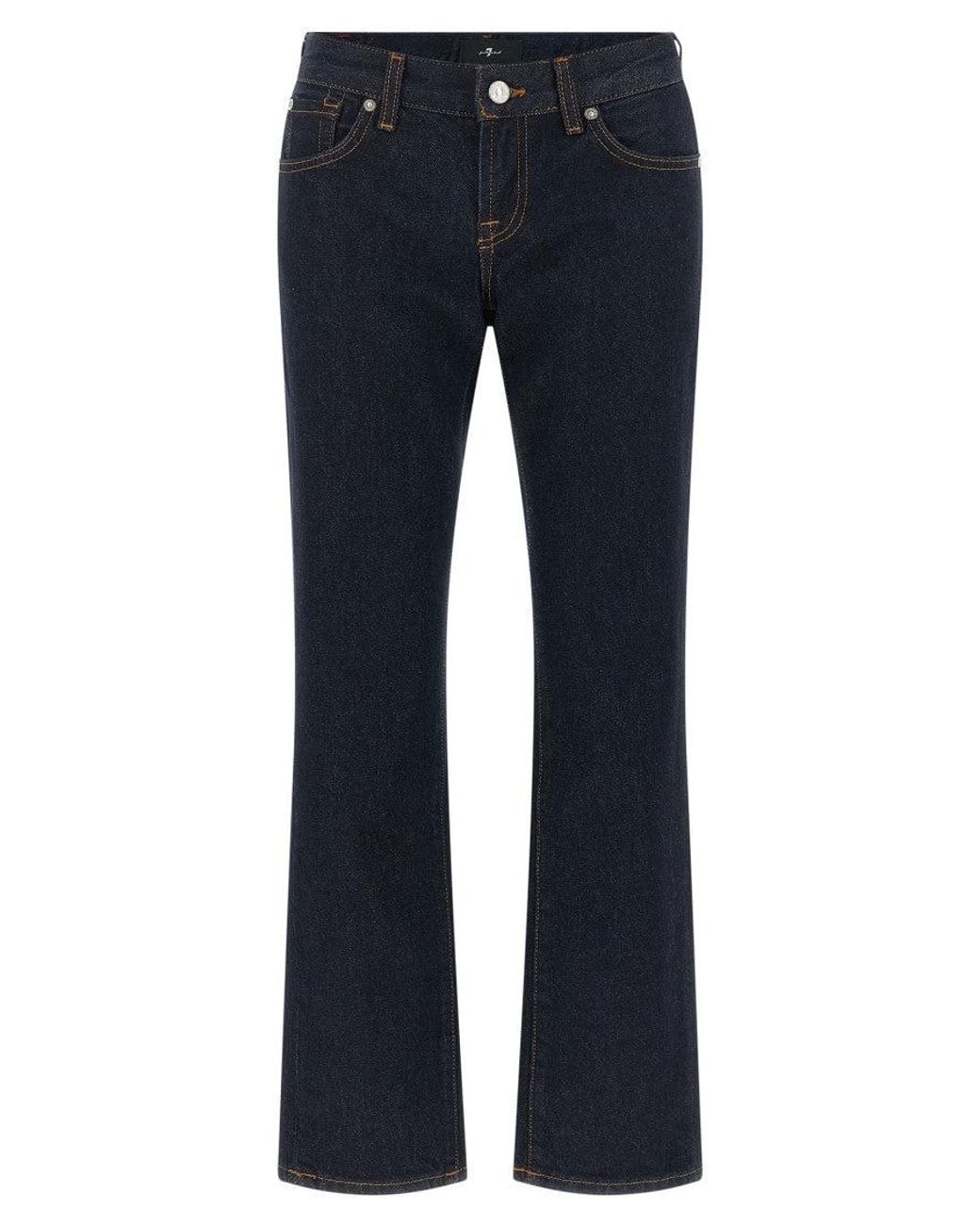 7 For All Mankind Blue Dark Low Rise Jeans