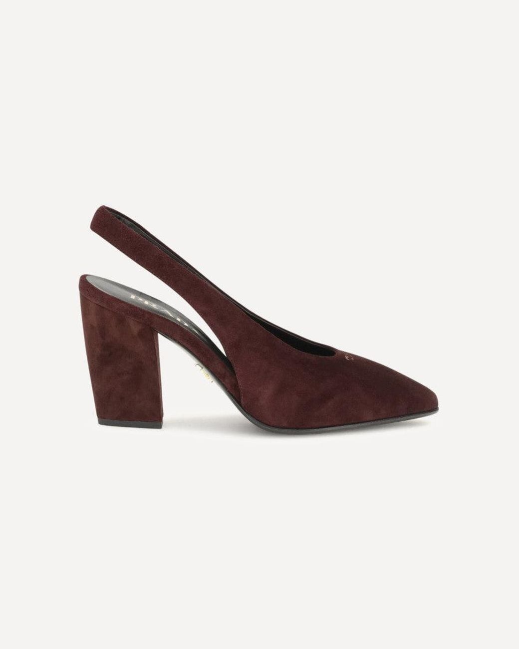 Prada Brown Burgundy Slingback Pumps