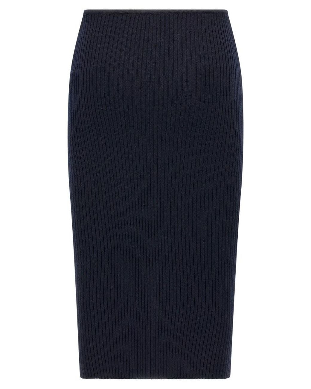 Courreges Blue 'Loop Rib Knit' Skirt