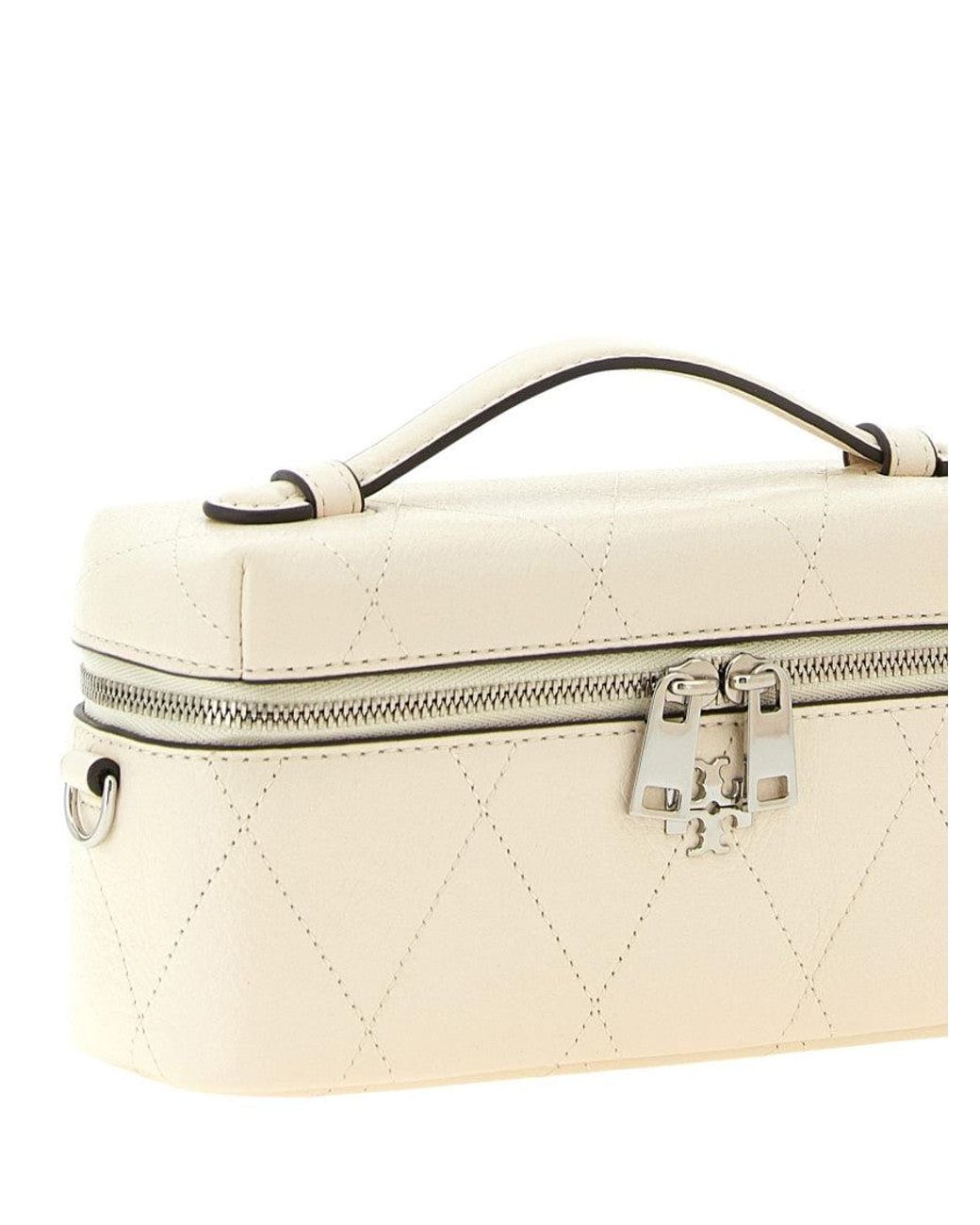 Tory Burch Natural Light Cream Charlie Vanity Mini Crossbody Bag
