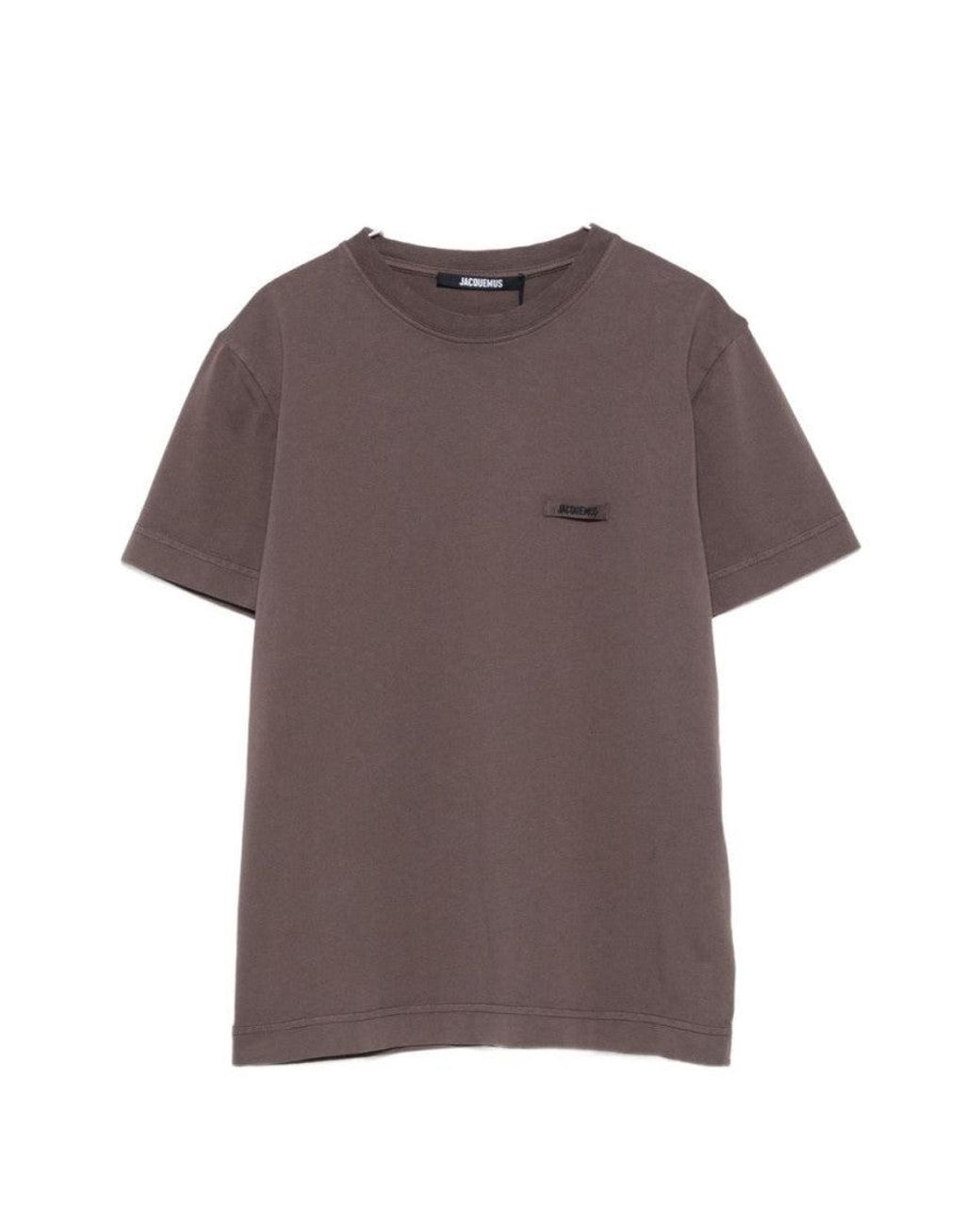Jacquemus Brown Logo Crew Neck T-Shirt