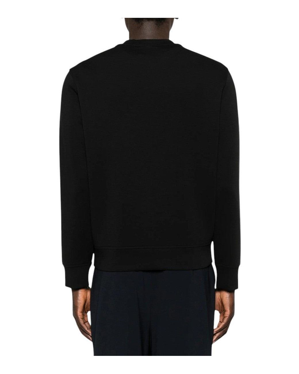 Emporio Armani Black Crew Neck Sweatshirt for men
