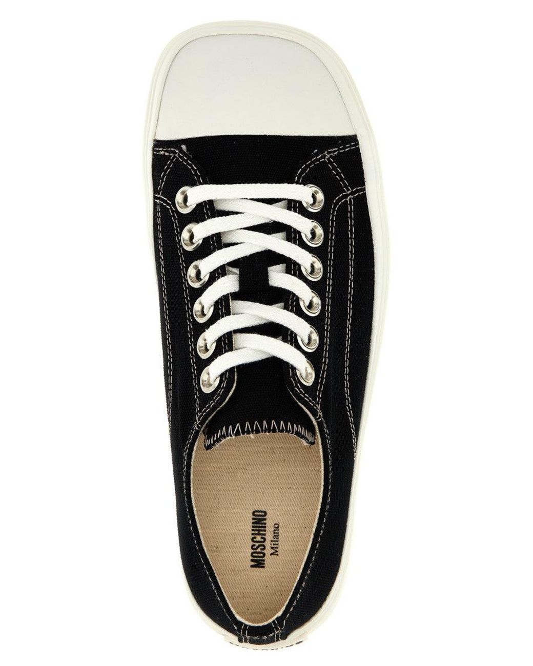 Moschino Black Canvas Sneakers