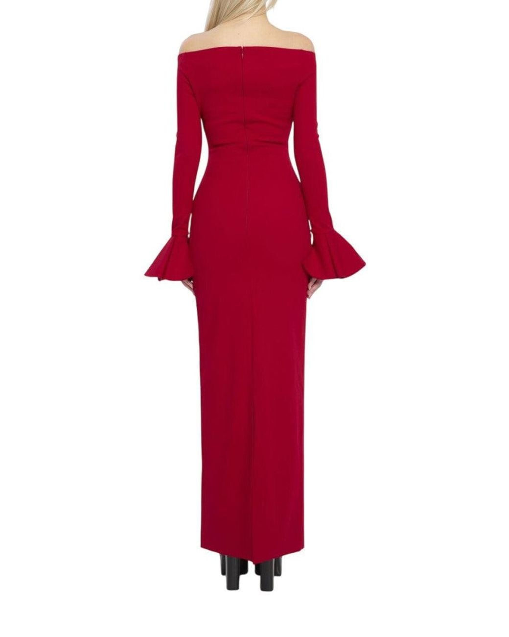 Solace London Red Anica Maxi Dress