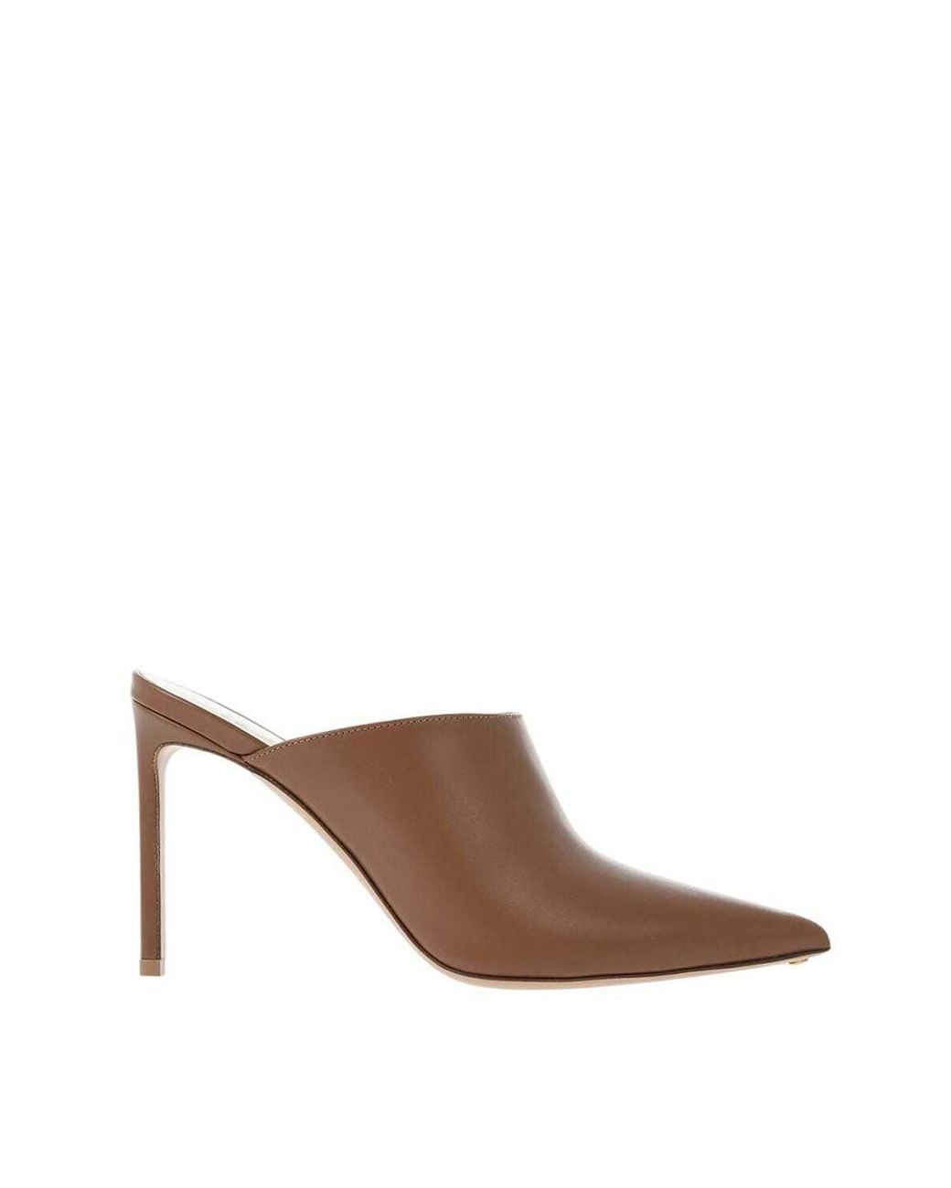 Francesco Russo Brown Leather Mules