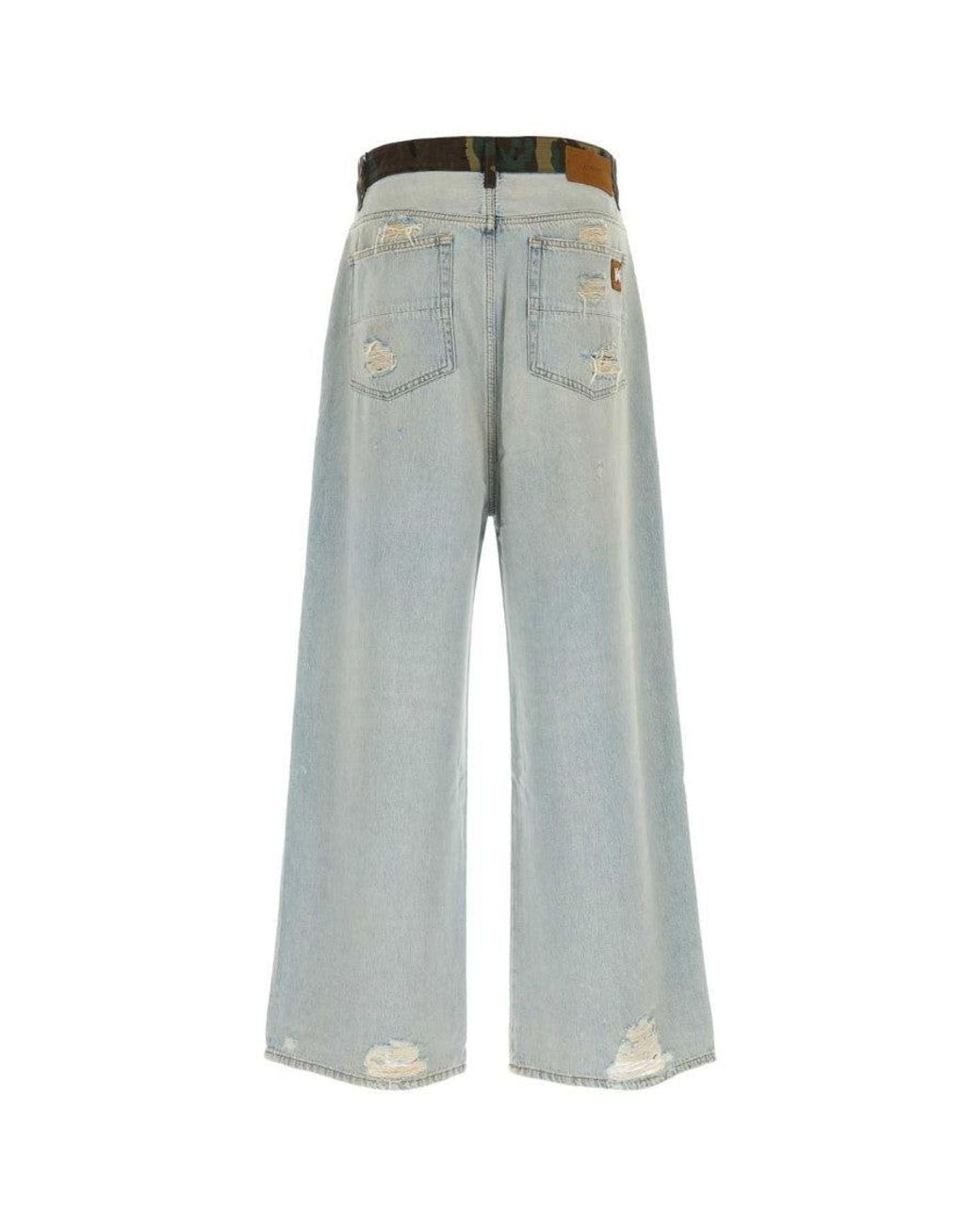 Amiri Gray Light Loose Distressed Jeans for men