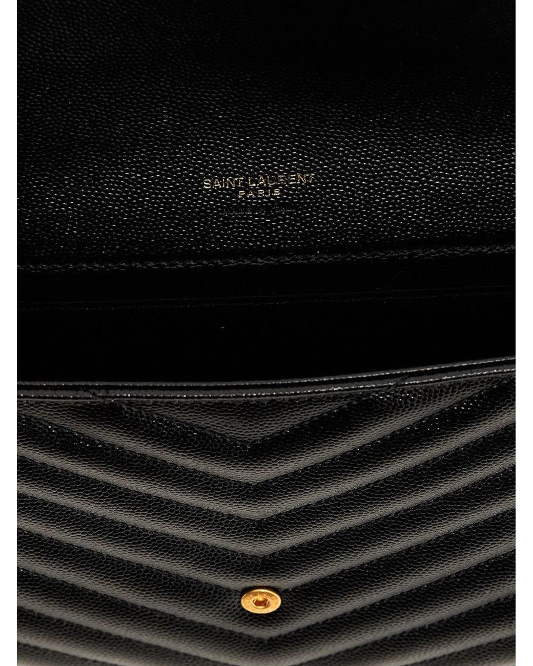 Saint Laurent Black 'Cassandre' Clutch