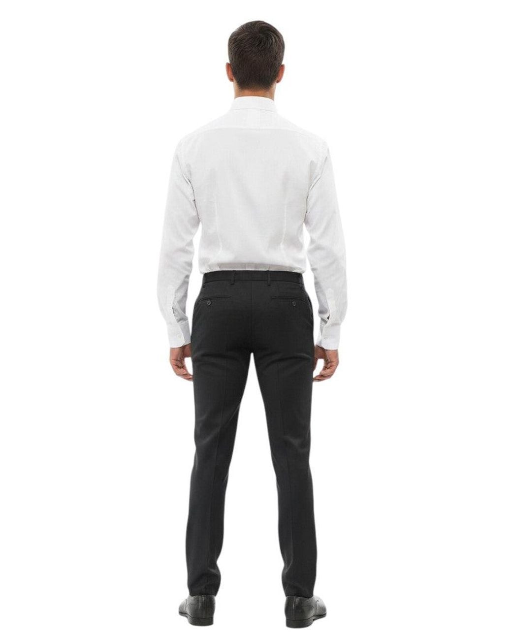 Corneliani Gray Flat Front Pants for men