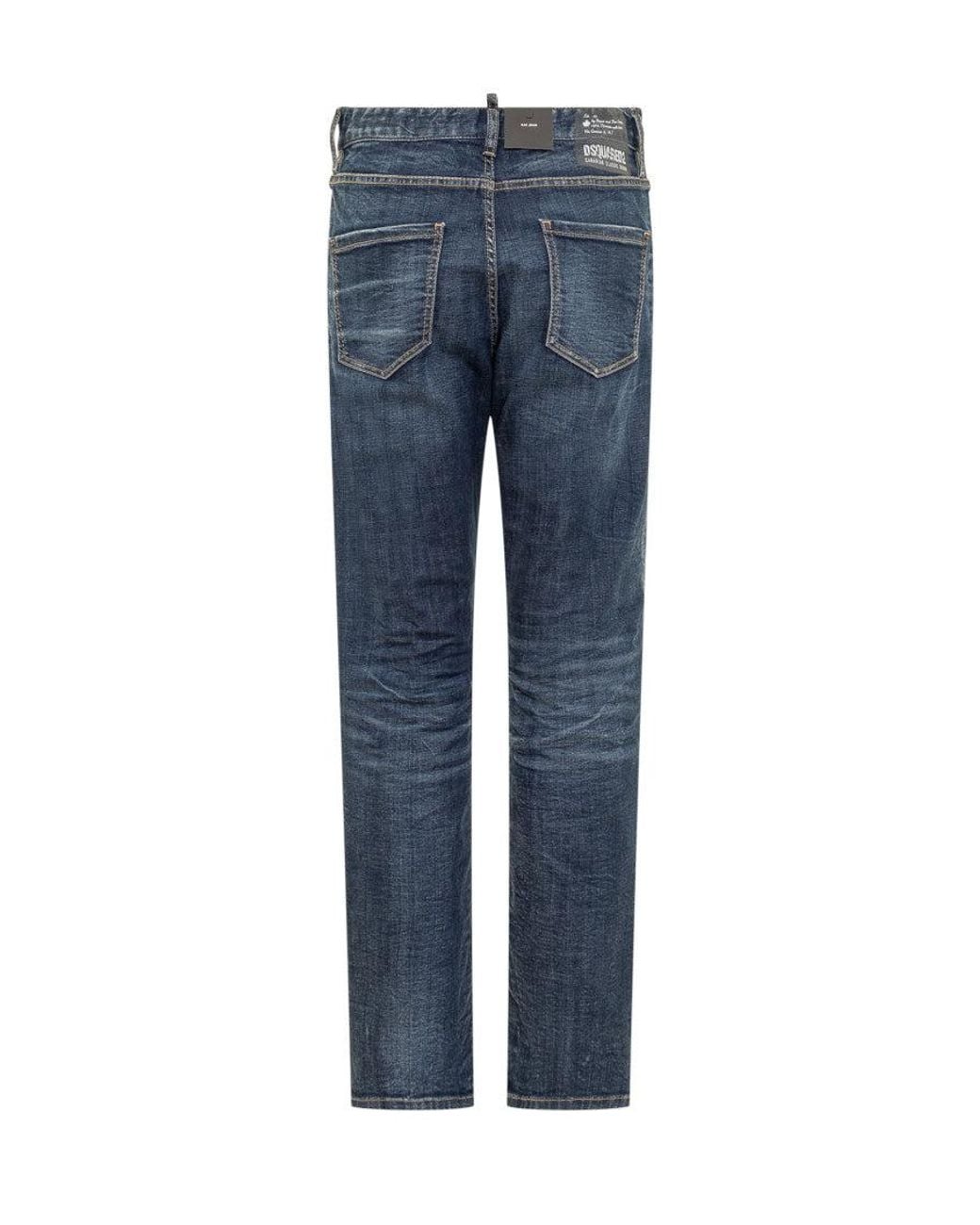 DSquared² Blue Straight Mid Rise Jeans