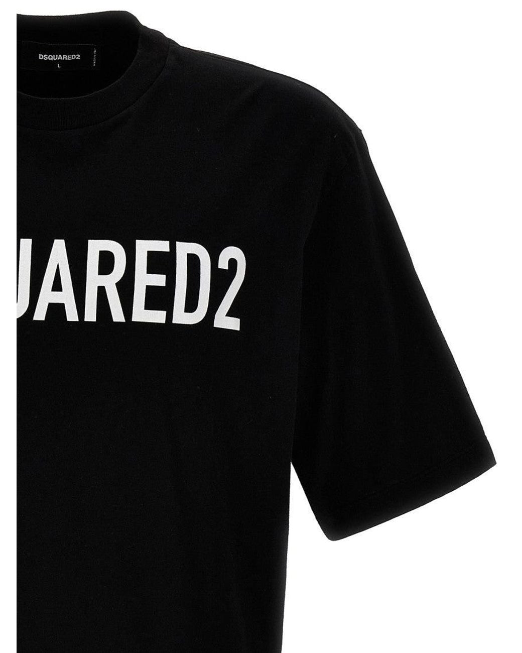 DSquared² Black Logo Crew Neck T-Shirt for men