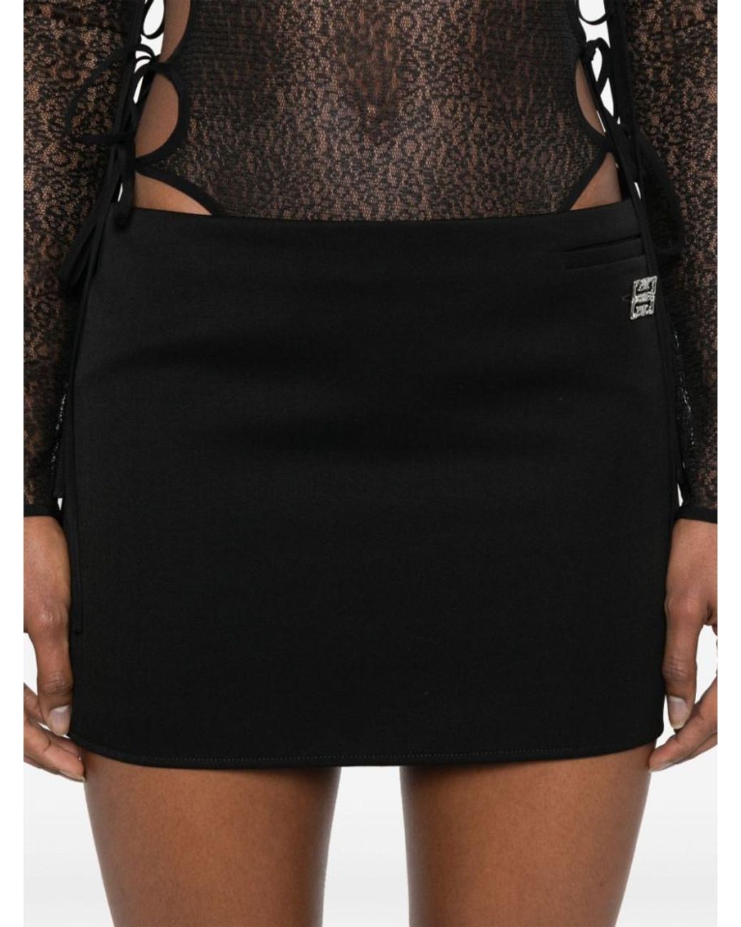 Givenchy Black Wool Mini Skirt